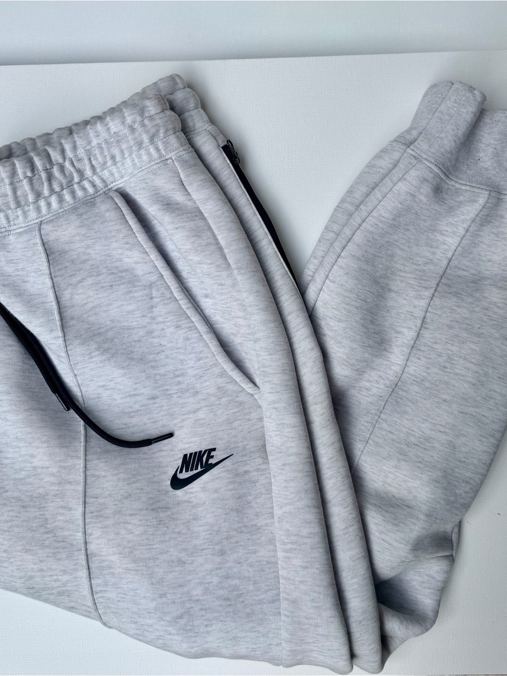 Nike Light Gray Sweatpants with Black Swoosh